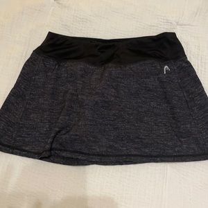Grey and Black Head Tennis Skirt